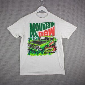 Mountain Dew 2023 Racing Race Car Tee Flame Mens Medium